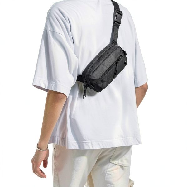 tomtoc Sling Bag X-Pac Black 1.5L RFID Travel Daypack-8