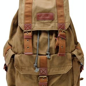 Gootium Canvas Backpack Durable Vintage Daypack For Adults-0