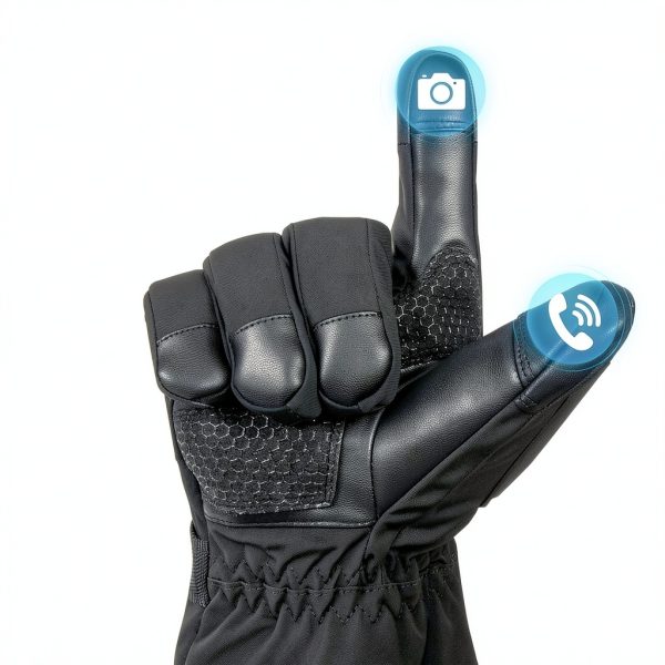 PEKWZIZ Heated Gloves Rechargeable Black Mens Winter Sports-5
