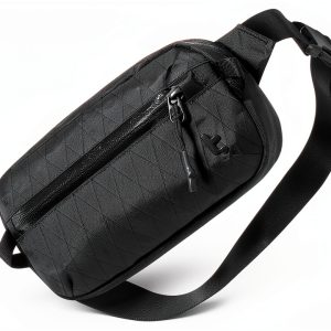 tomtoc Sling Bag X-Pac Black 1.5L RFID Travel Daypack-0
