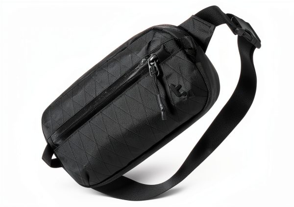 tomtoc Sling Bag X-Pac Black 1.5L RFID Travel Daypack-0