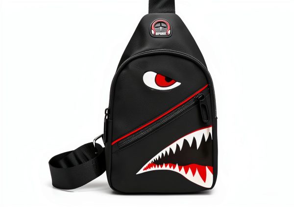 Nylon Crossbody Bag Unisex Lightweight Secure Zipper Closure-3