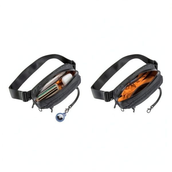 tomtoc Sling Bag X-Pac Black 1.5L RFID Travel Daypack-3