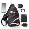 Nylon Crossbody Bag Unisex Lightweight Secure Zipper Closure-4