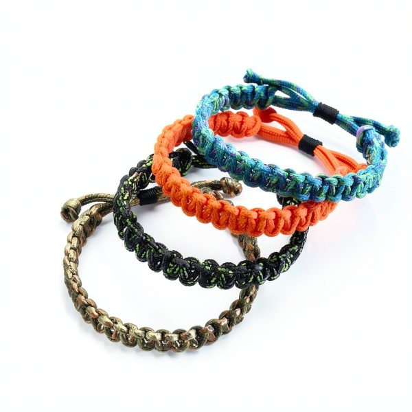 Paracord Survival Bracelet Set 12pcs Multi‑Color Outdoor Gear for Boys-2