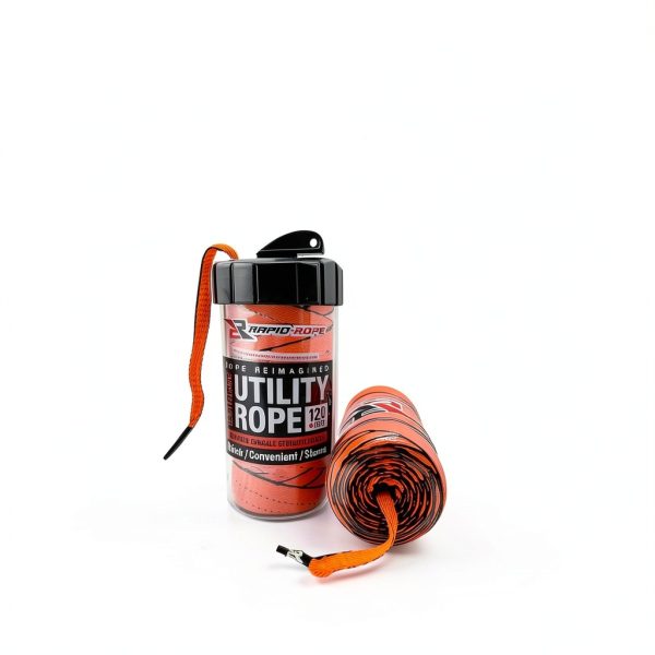 Rapid Rope Flat Tactical Paracord 120ft Black 1100lb Strength-5