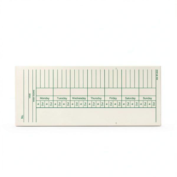 Adams Time Cards Weekly Two‑Sided Overtime Manila Print 200‑Count-2