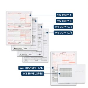 Blue Summit W2 Forms 2025 6 Part Kit with Envelopes 50 Employee Set-0