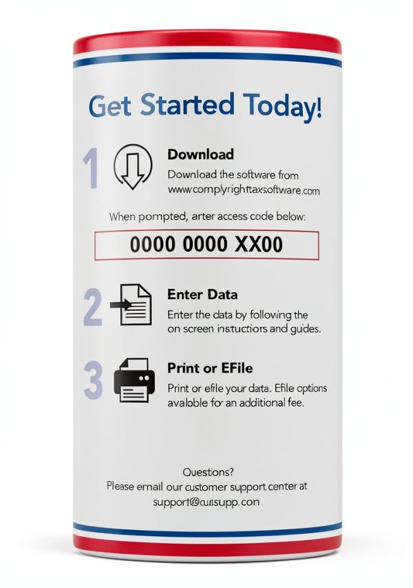 ComplyRight 2025 TaxRight Software Downloadable Card, State and Federal Tax Preparation Program-1