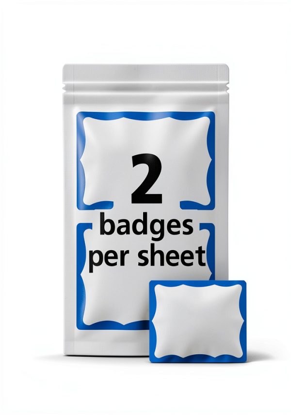 Avery Customizable Name Tags White Blue Border Badges 100 Removable-2