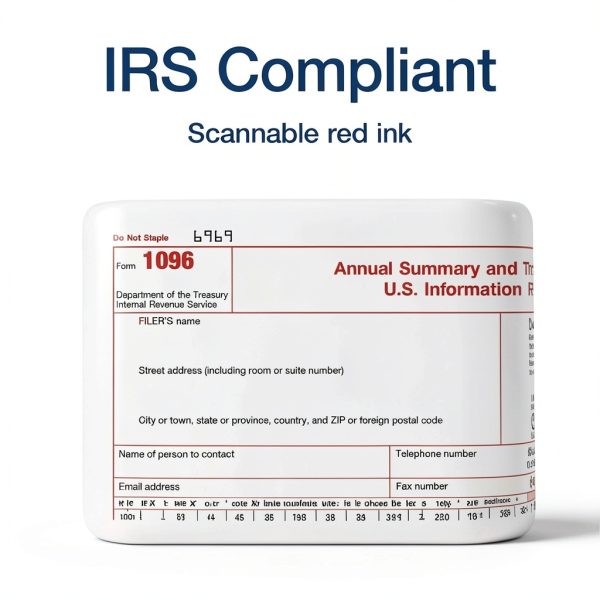 Adams 1096 Forms 2025, 1-Part Summary Transmittal Forms for 25 Recipients, Compatible with Inkjet & Laser Printers, 25 Sets per Pack, IRS Compliant (1017226)-4