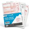 1099 MISC Forms 2025 Kit Blue Summit Supplies 25 Vendor Laser Paper-0