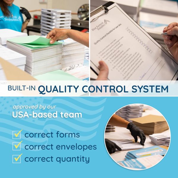 Blue Summit W2 Forms 2025 6 Part Tax Kit with Envelopes 25 Employee-5
