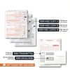 Blue Summit 1099 MISC Forms 2025 with Envelopes, 1099-MISC 4 Part Tax Forms Kit, 50 Vendor Kit of Laser Forms, Compatible with QuickBooks and Accounting Software, 50 Self Seal Envelopes Included-1
