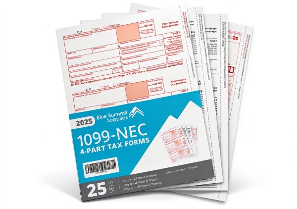 1099 NEC Tax Form Kit Blue Summit Supplies 25 Pack QuickBooks Ready-0