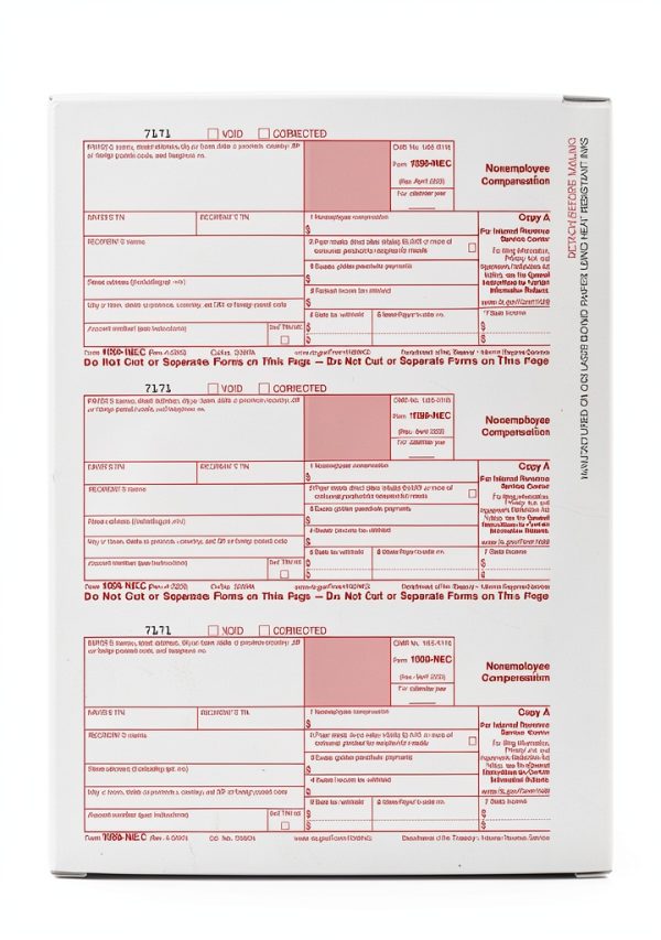 1099 NEC Forms 2025 Laser Kit ONGULS QB Compatible Tax Forms-3