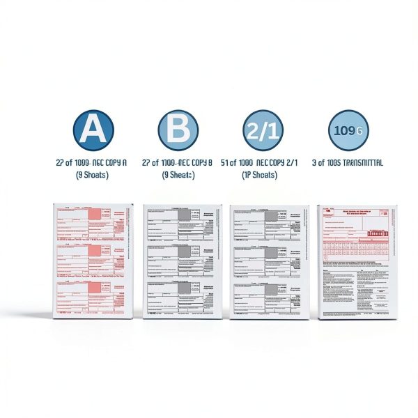 1099 NEC Forms 2025 Laser Kit ONGULS QB Compatible Tax Forms-1