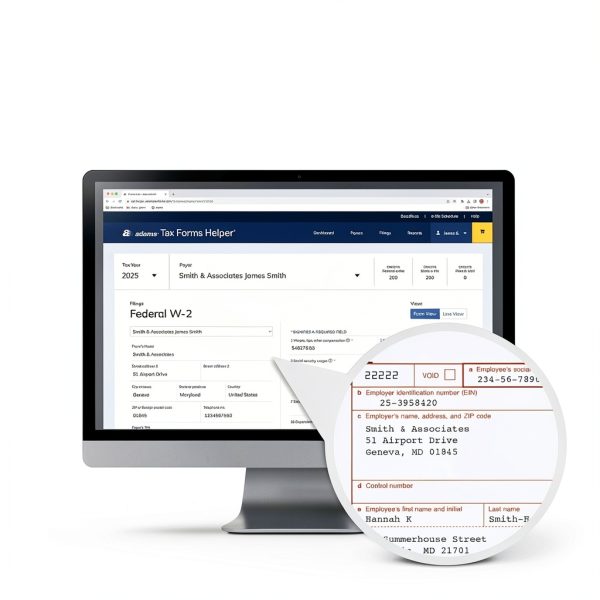Adams W-2 Forms 6-Part Kit for 12 Employees Inkjet Laser Tax Forms-2