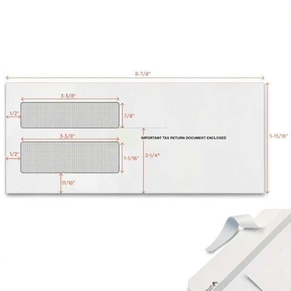 1099 NEC Envelopes Blue Summit 50 Pack Self Seal Small 3 13/16 x 8 7/8-2