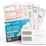 1099 MISC Forms 2025 Kit by Blue Summit – 25 Vendor Laser Forms-0