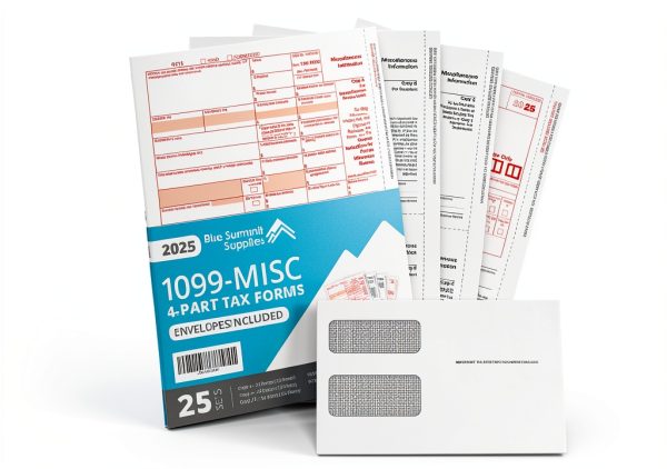 1099 MISC Forms 2025 Kit by Blue Summit – 25 Vendor Laser Forms-0