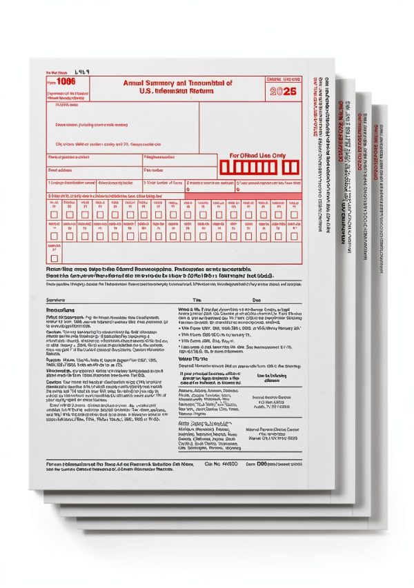 1096 Forms 2025 Blissur 25 Pack Tax Forms for QuickBooks Red Ink-5