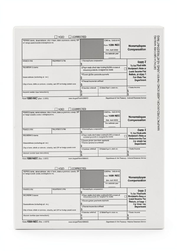1099 NEC Forms 2025 Laser Kit ONGULS QB Compatible Tax Forms-5