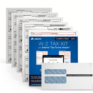Adams W-2 Forms 6-Part Kit for 12 Employees Inkjet Laser Tax Forms-0