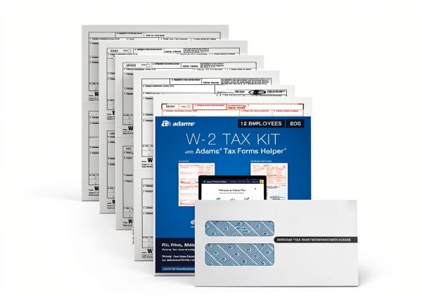 Adams W-2 Forms 6-Part Kit for 12 Employees Inkjet Laser Tax Forms-0